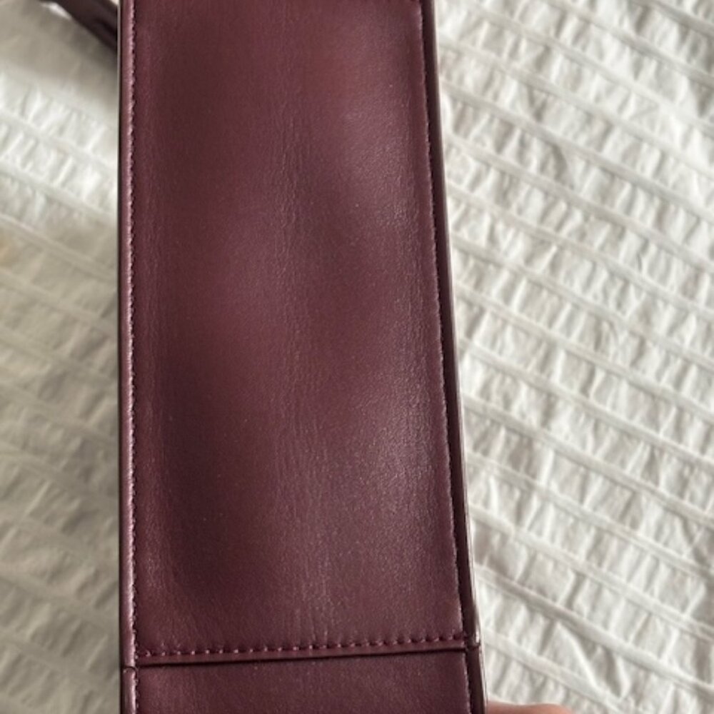 Stella McCartney Eco Alter Nappa Perforated Logo Mini Crossbody, Burgundy - Picture 3 of 16